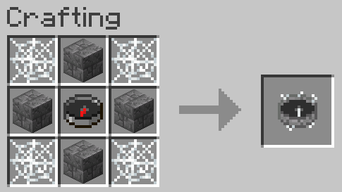 Интерфейс мода Explorers Compass с выбором структур в Minecraft