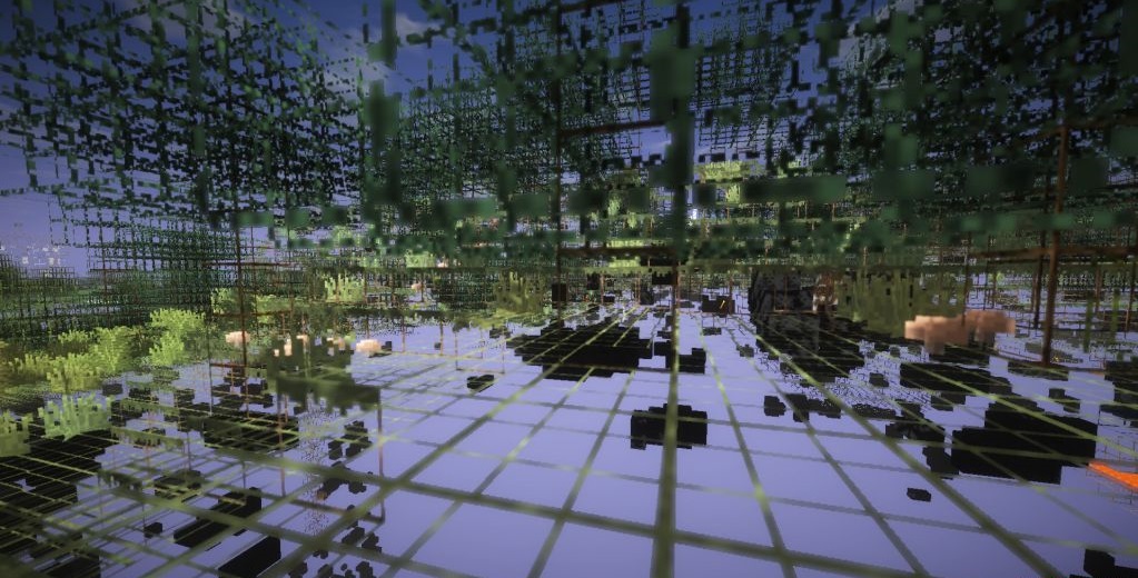 Интерфейс Minecraft с включённым Xray Ultimate