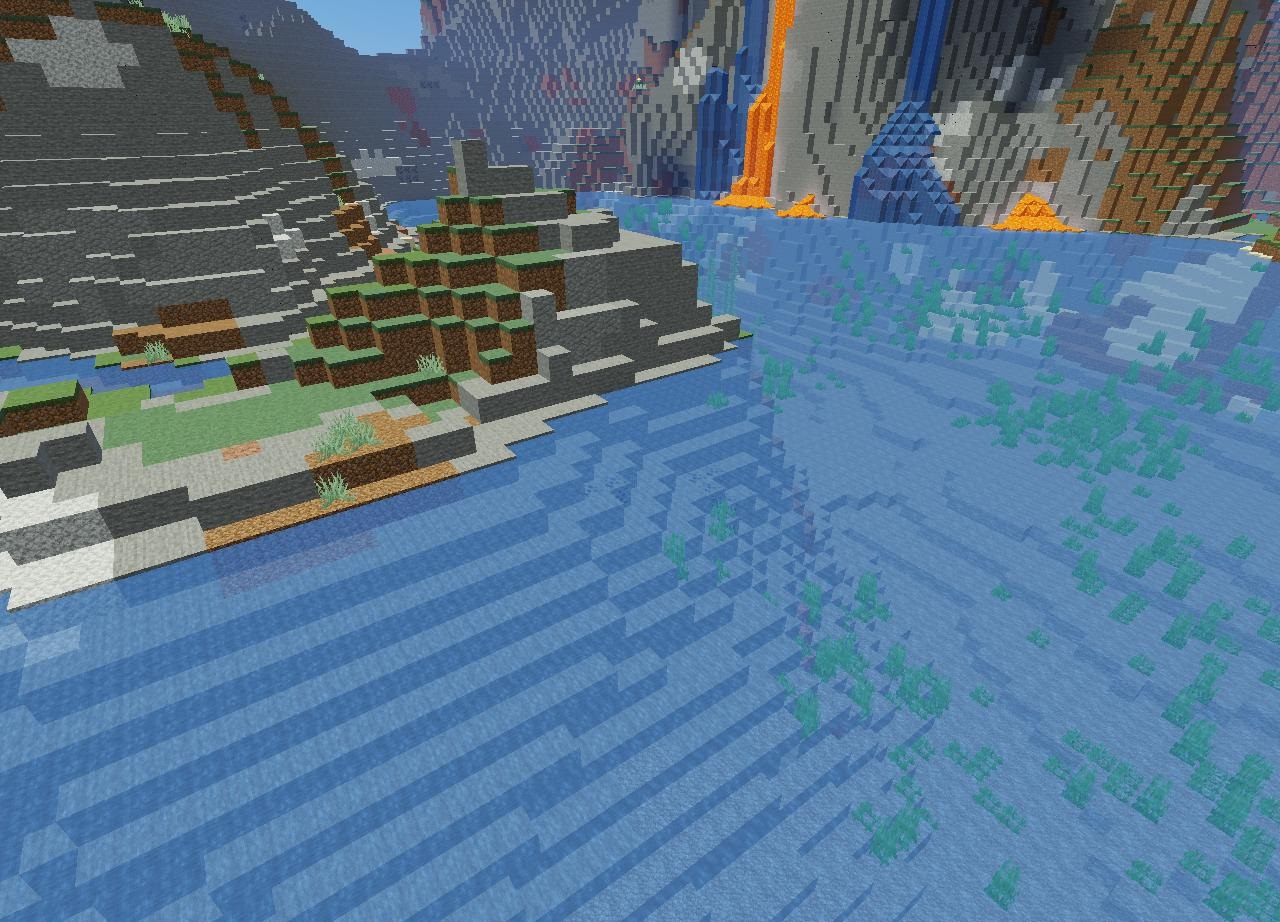 Ночной пейзаж Minecraft с шейдерами, звёздное небо и динамические тени