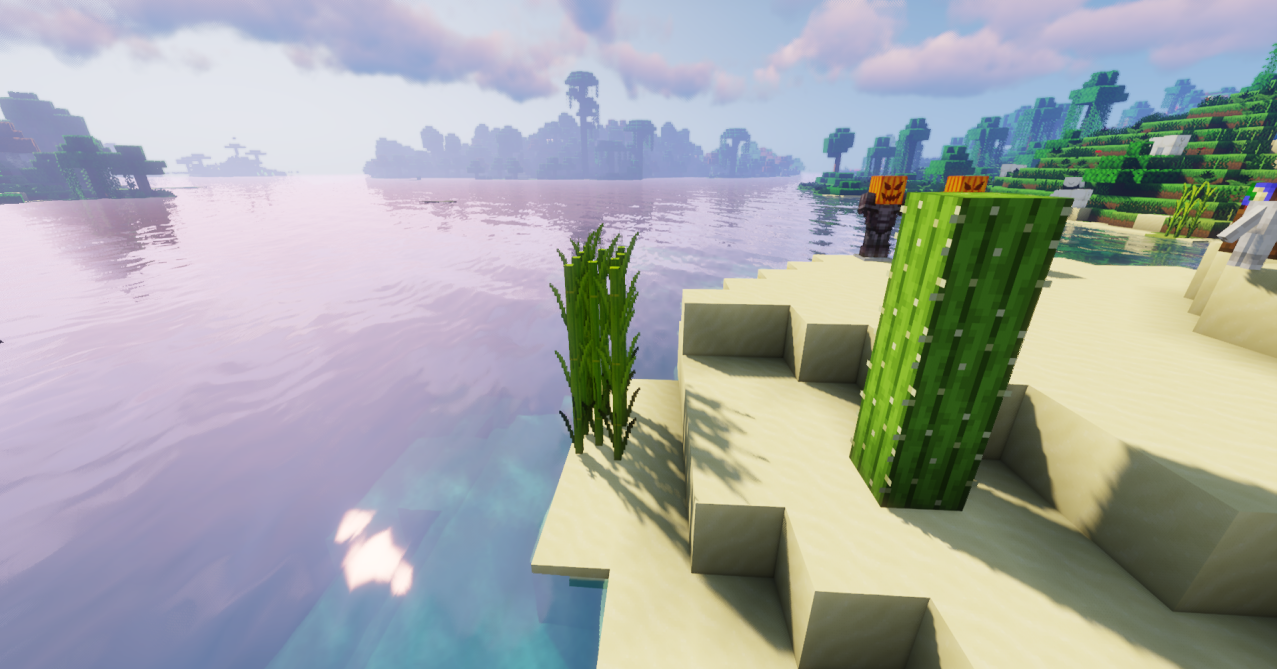 Скриншот Minecraft с текстур-паком ZeroVision: улучшенные блоки и освещение