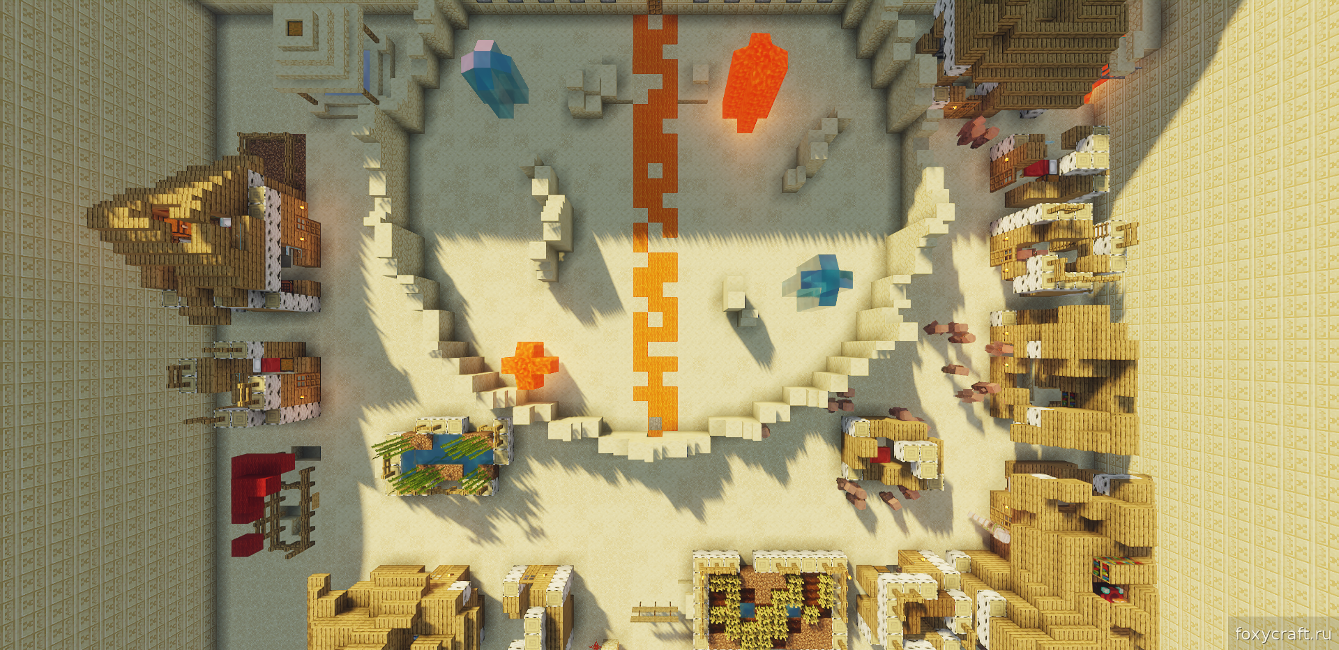 Игрок исследует локацию Adventure Time в Minecraft, решая головоломки