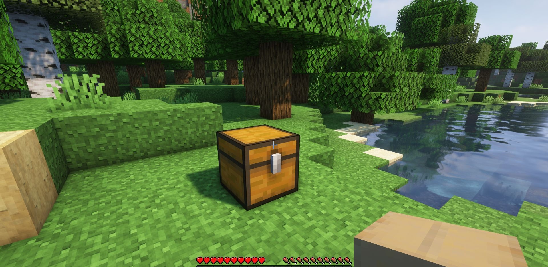 Пример использования картонных коробок для хранения ресурсов в Minecraft