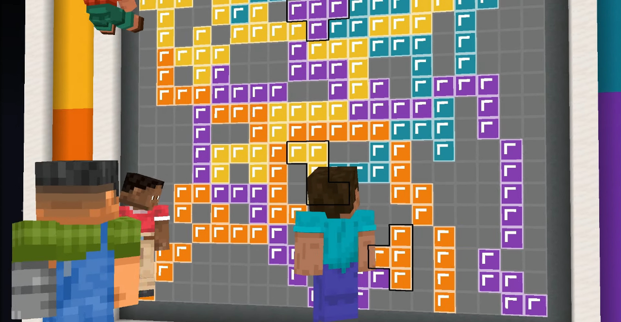 Мультиплеерный сервер в Minecraft с игроками