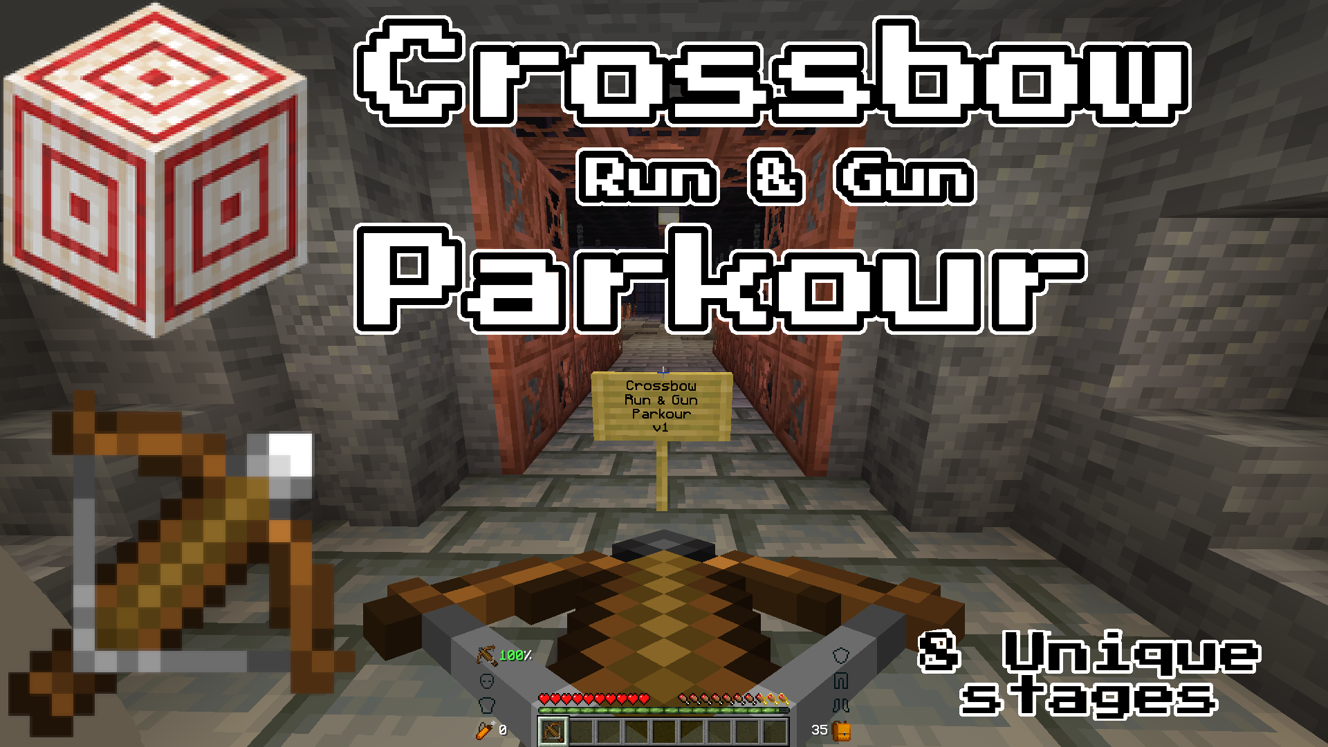 Crossbow Run And Gun Parkour | Карта Майнкрафт