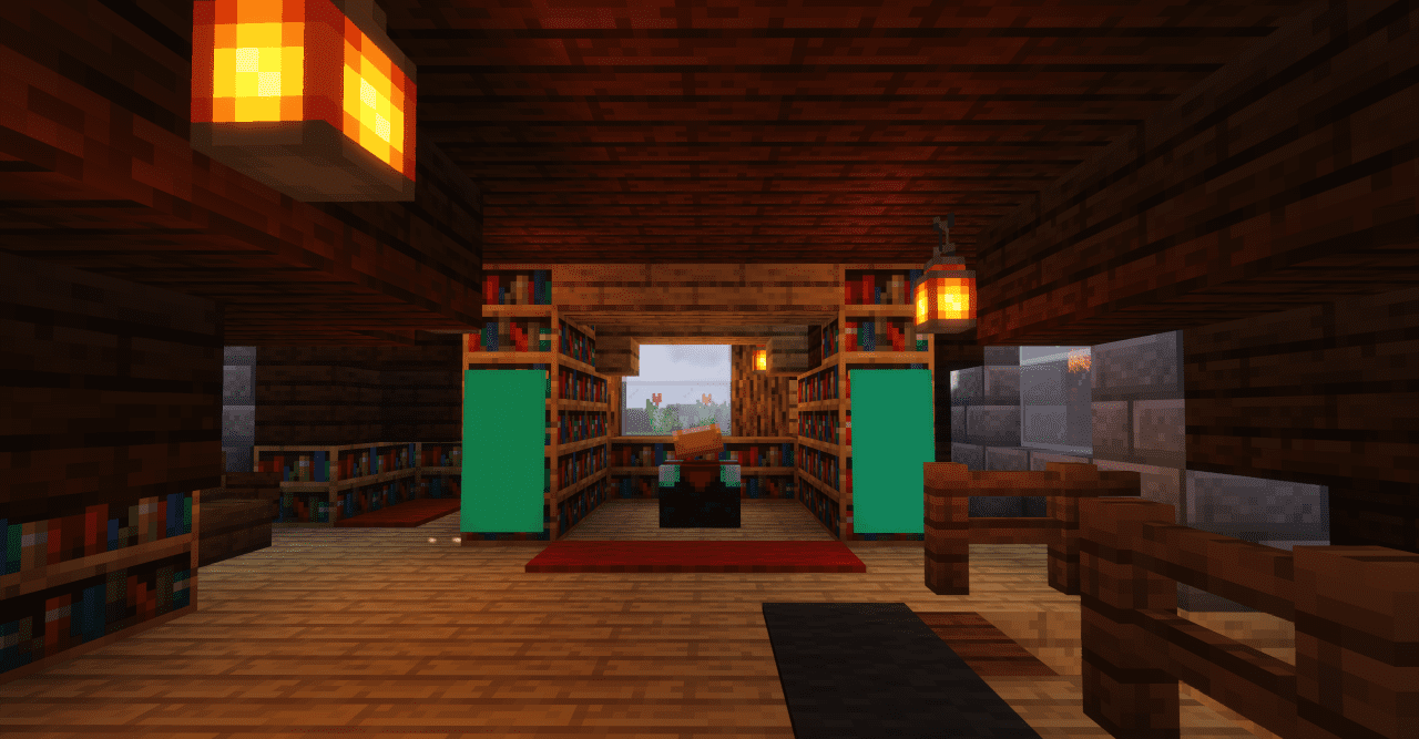 Готовый проект деревянного дома в Minecraft с садом и дорожками