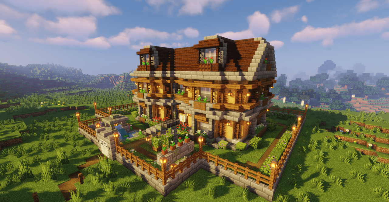 Decorated Wooden Oak House | Карта Майнкрафт