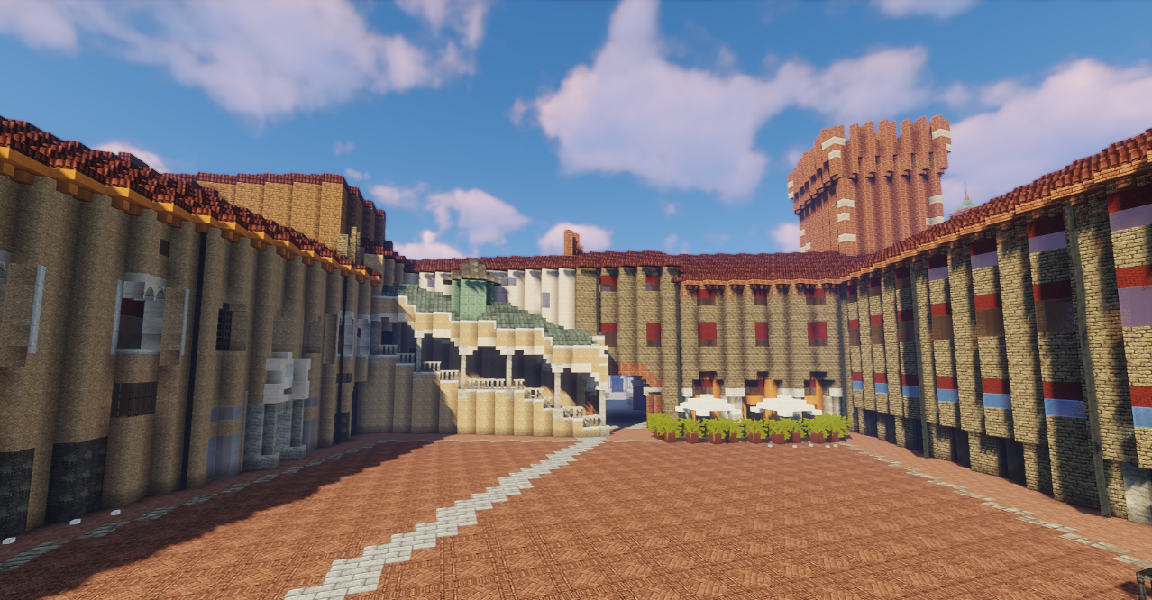 Фантастический небесный остров в Minecraft с парящими платформами