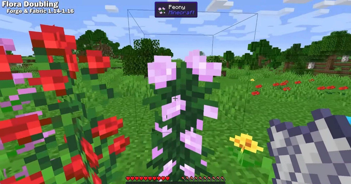 Цветочный сад в Minecraft с использованием мода Flourish