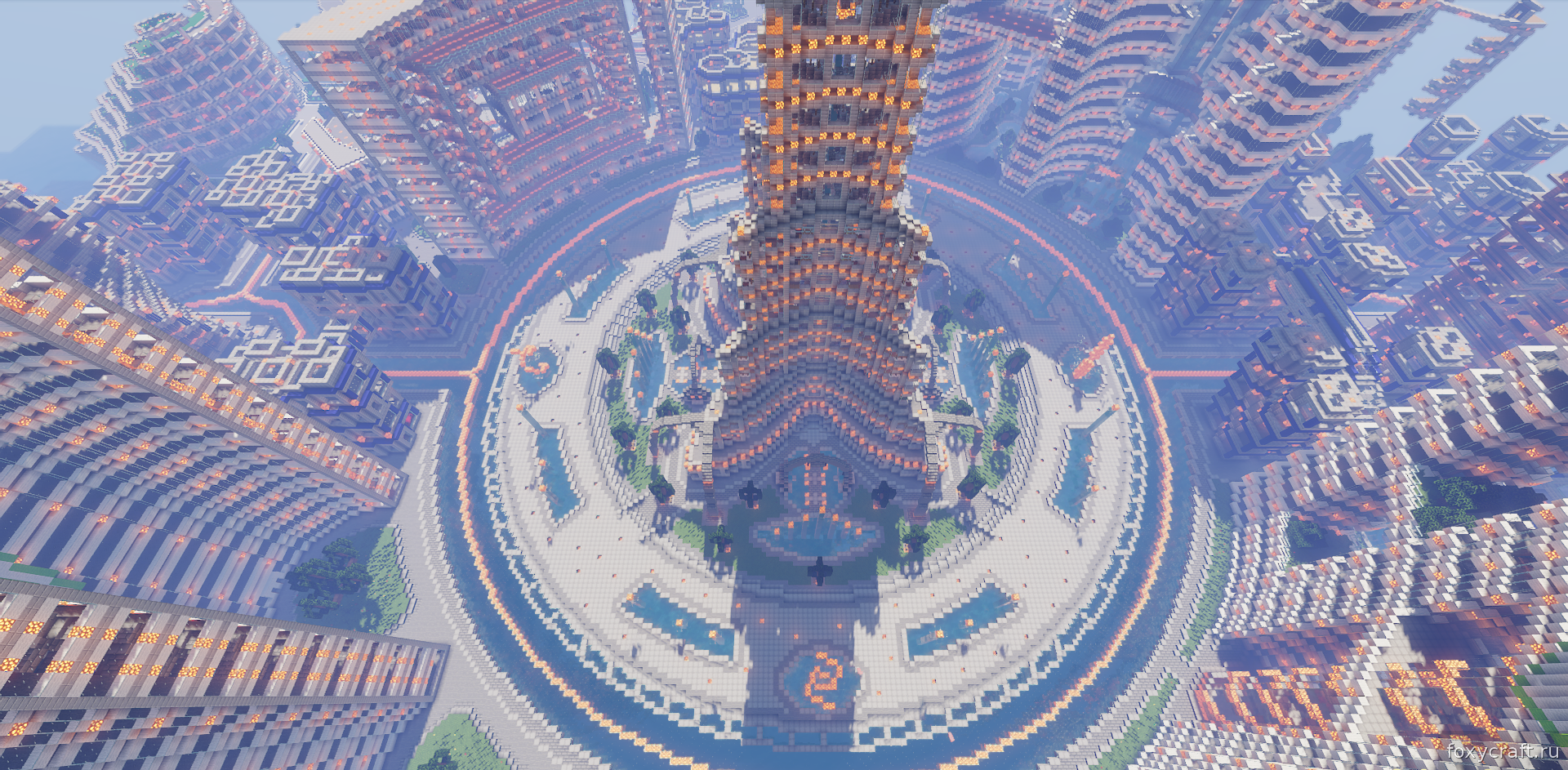 Футуристический транспорт в Minecraft с летающими платформами