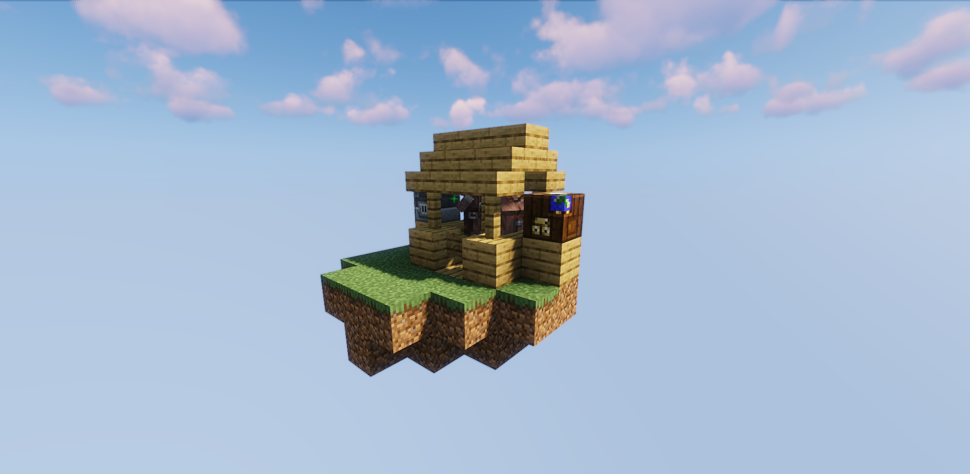 Игровой процесс Hayblock: добыча ресурсов и строительство в Minecraft