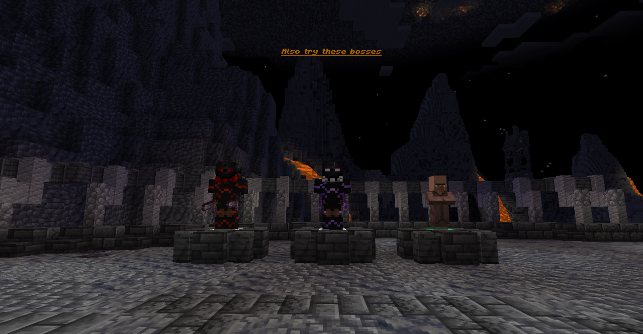 Геймплей битвы с Hellfire Reaper в Minecraft, демонстрирующий сложность сражения