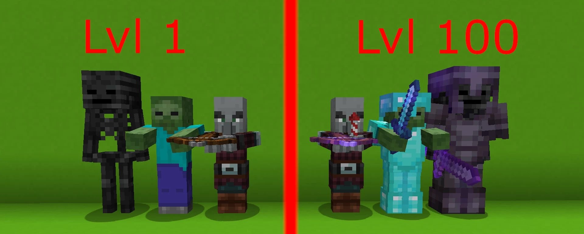 Игрок сражается с усиленными скелетами в Minecraft благодаря модификации