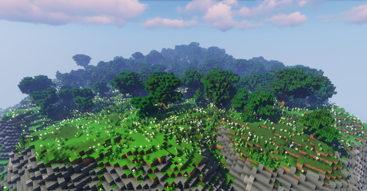 Креативная постройка в Minecraft с использованием различных блоков и декораций