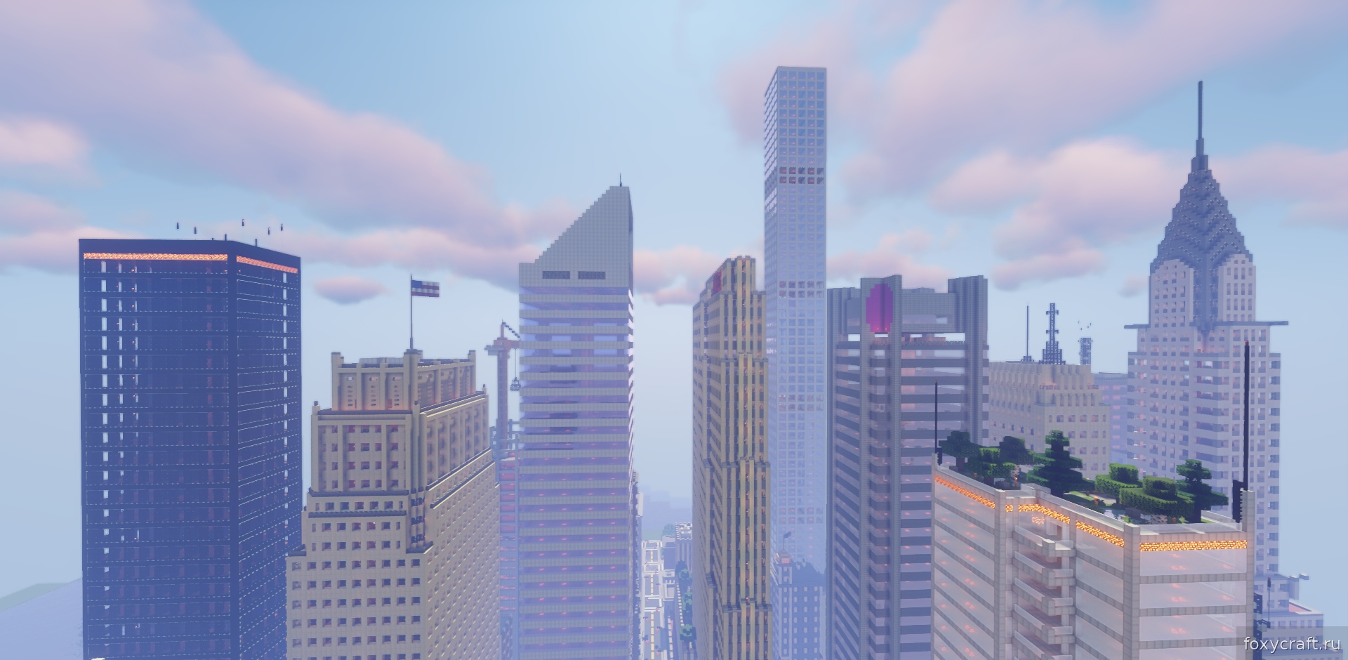 Панорама Liberty Craft City с видом на центральные улицы