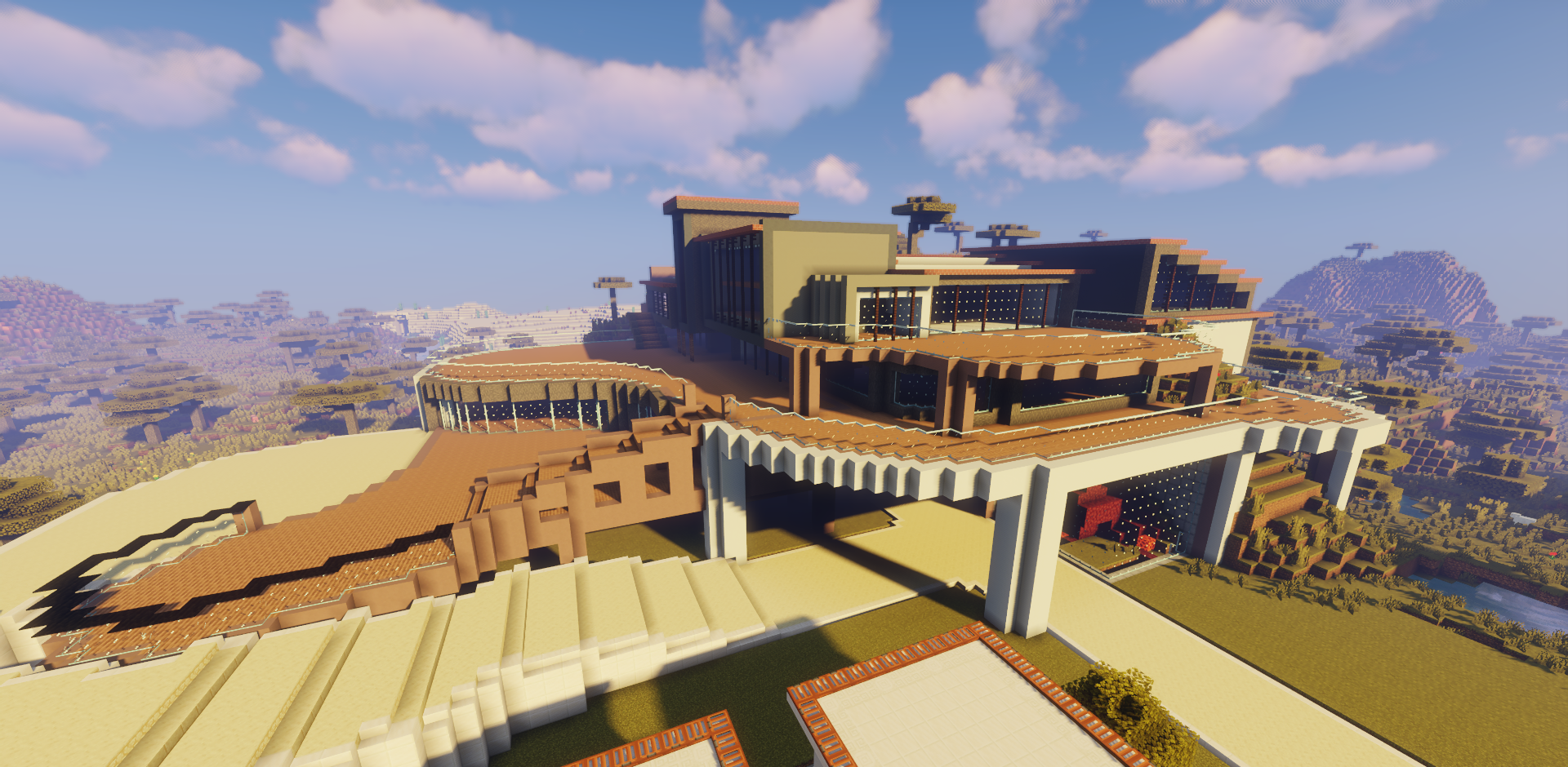 Детализированная терраса Mexican Modern Villa в Minecraft