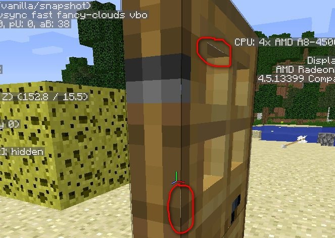 Скриншот Model Gap Fix Mod - демонстрация улучшенных текстур блоков