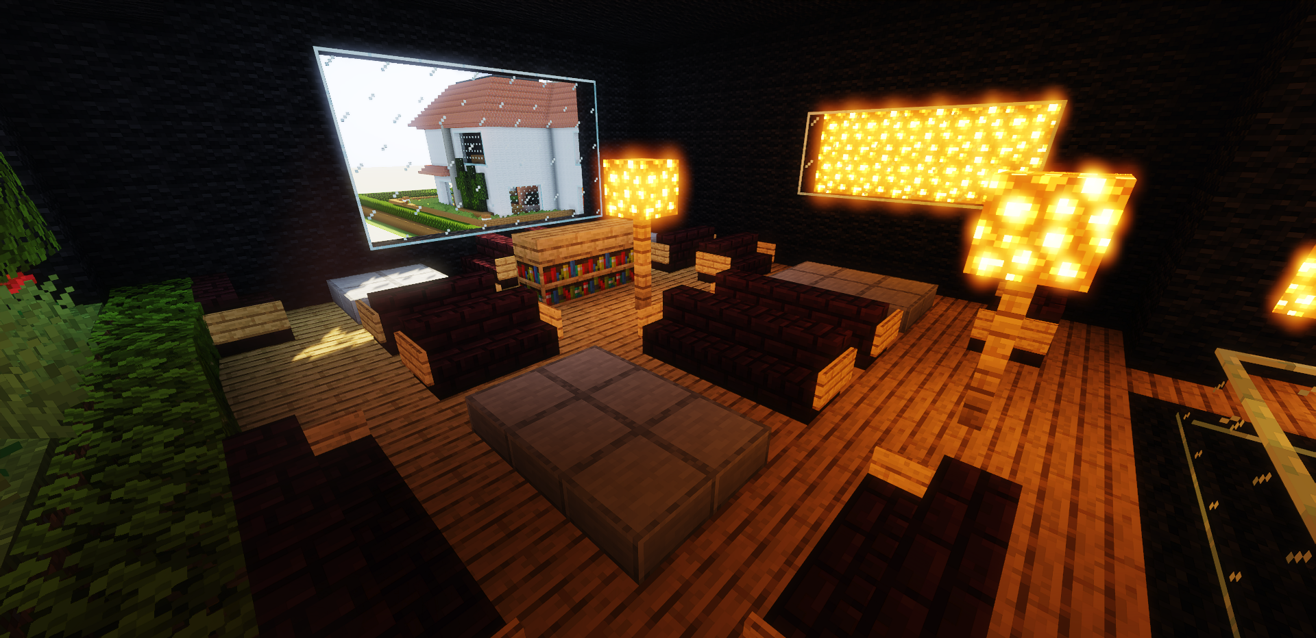 Панельные дома в Minecraft с современной архитектурой и стеклянными фасадами