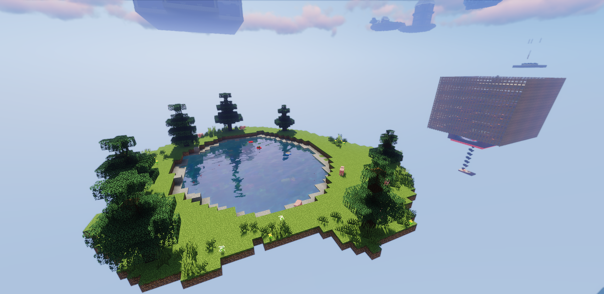 Редкие ресурсы и биомы в OneBlock ExtremeX для Minecraft
