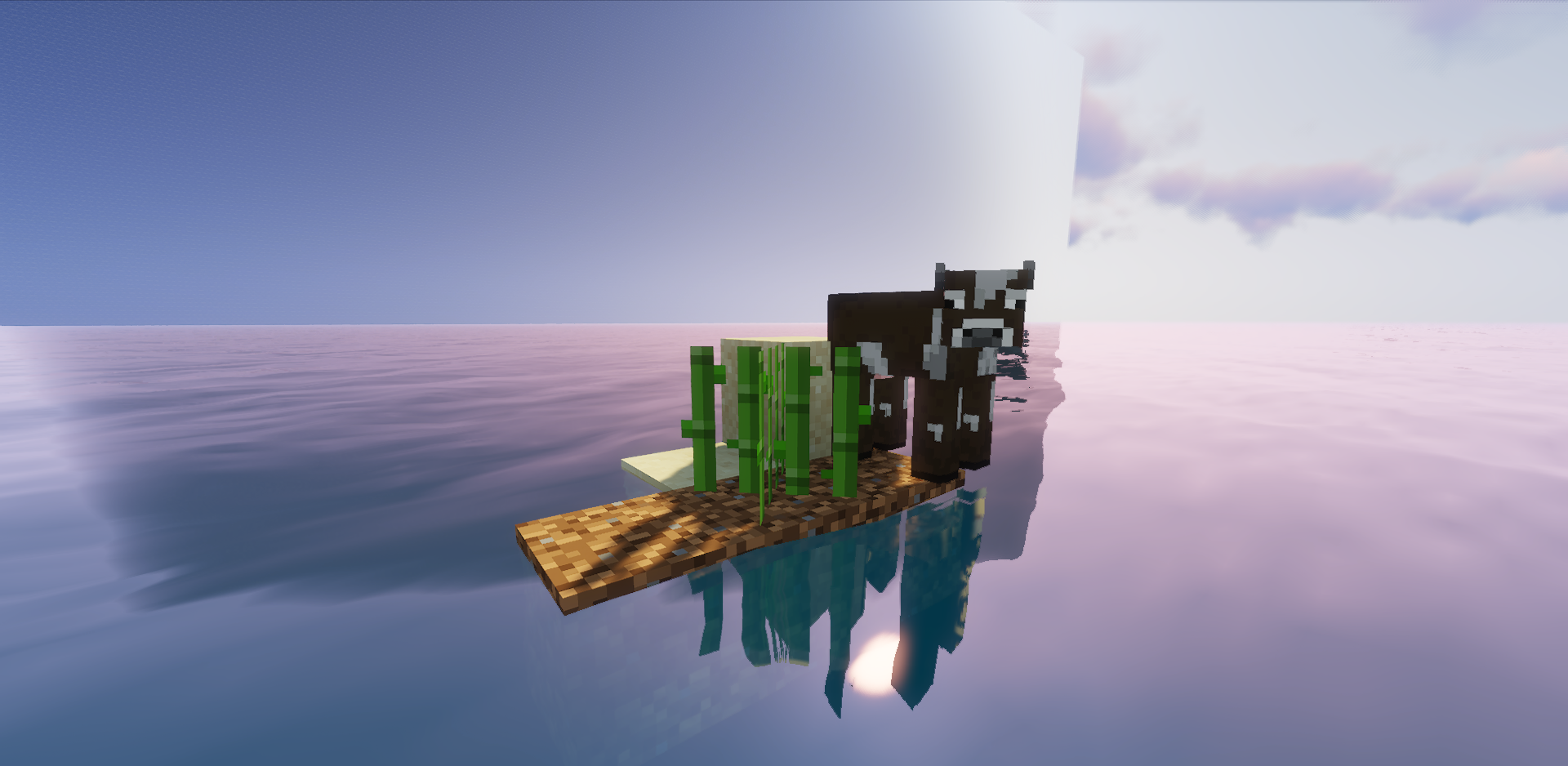 Игрок в OneBlock Survival исследует новые биомы после расширения территории