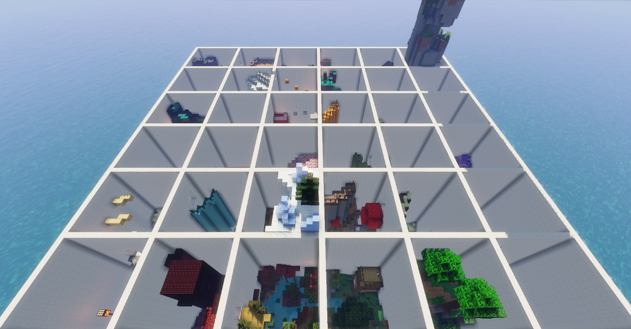Пример сложного прыжка на паркур-карте Parkour Boxes в Minecraft