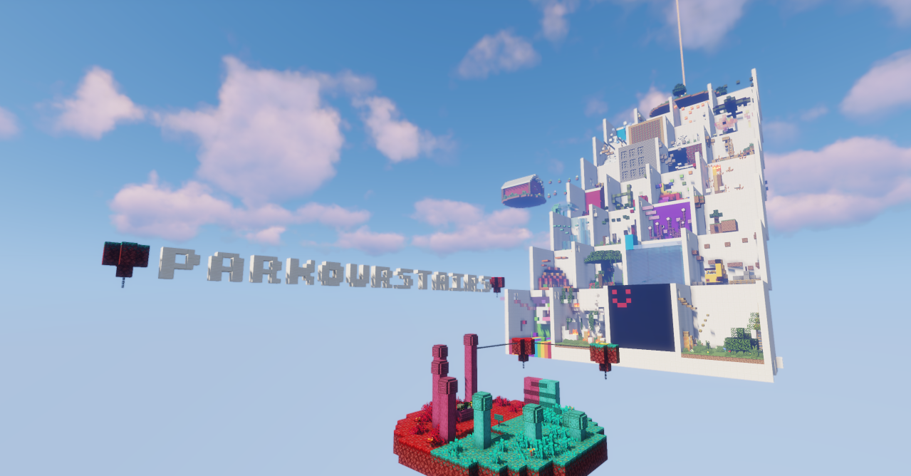 Первый уровень Parkour Stairs с простыми платформами для новичков