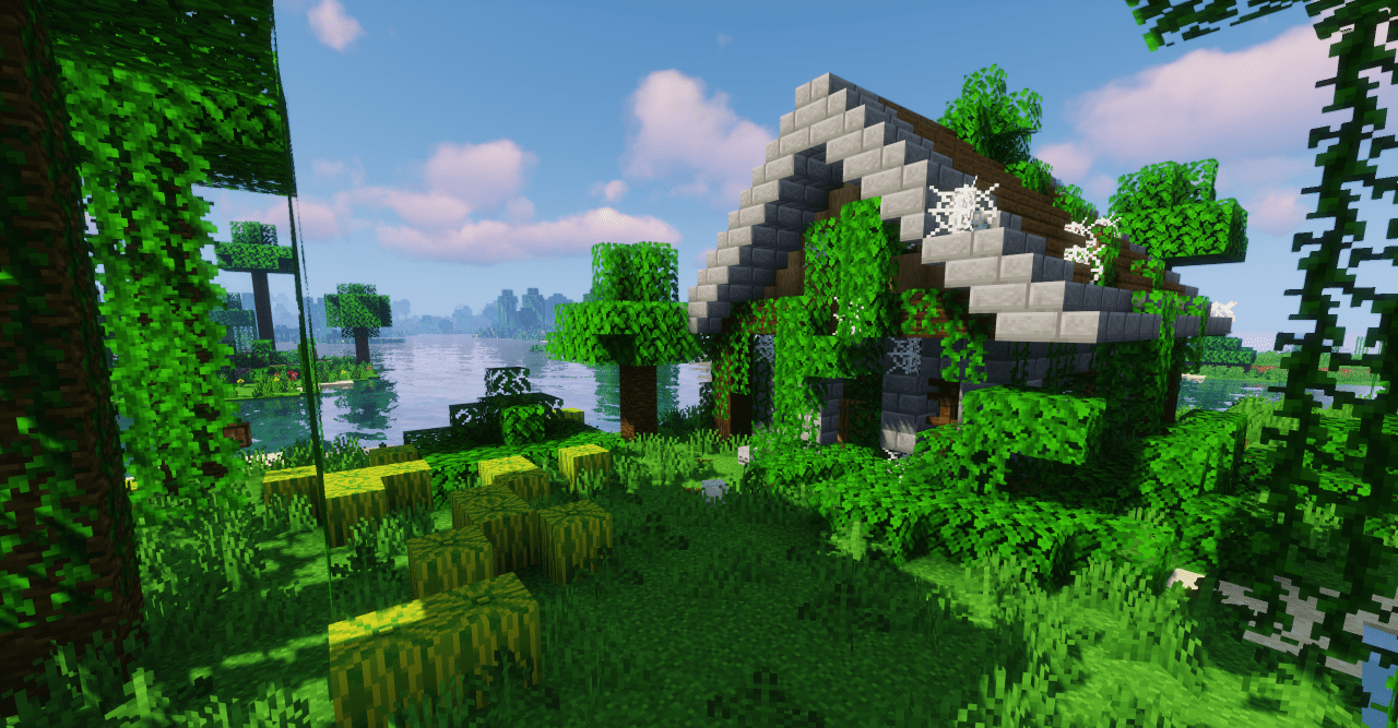 Внутренний интерьер разрушенной башни в Minecraft с детализированными блоками и скрытыми проходами