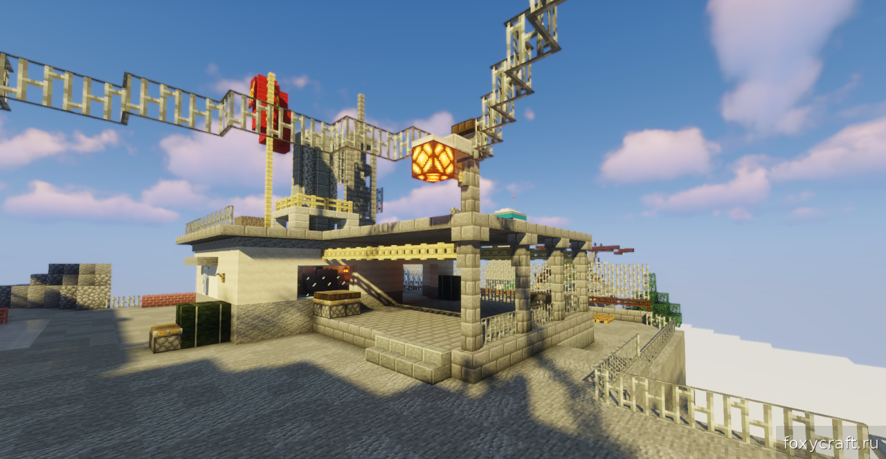 Игровой процесс на карте Summit Call of Duty в Minecraft с боями в снежной локации