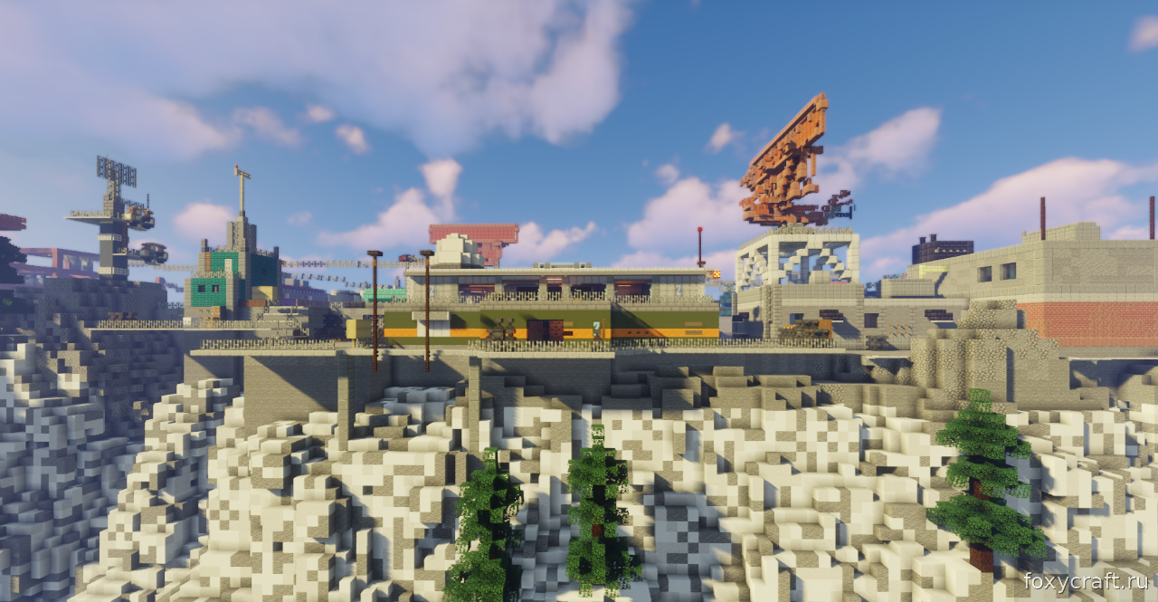 Внутренний интерьер здания на карте Summit Call of Duty в Minecraft