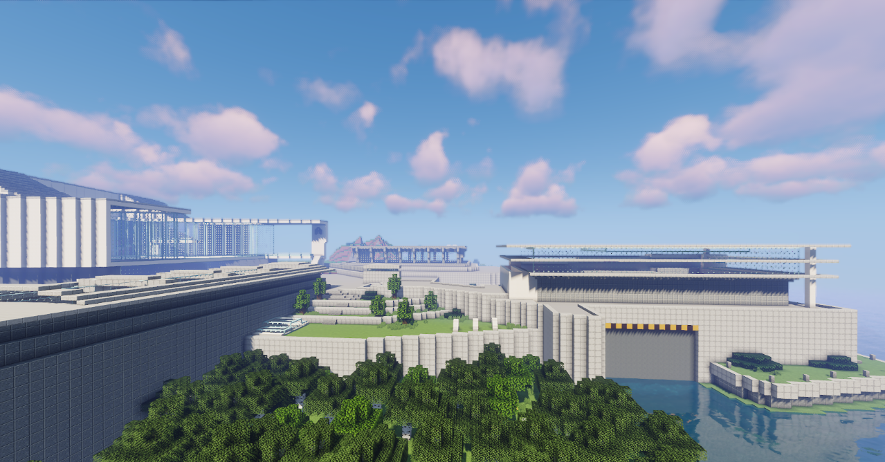 Интерьер штаб-квартиры Мстителей в Minecraft с лабораторией и техникой