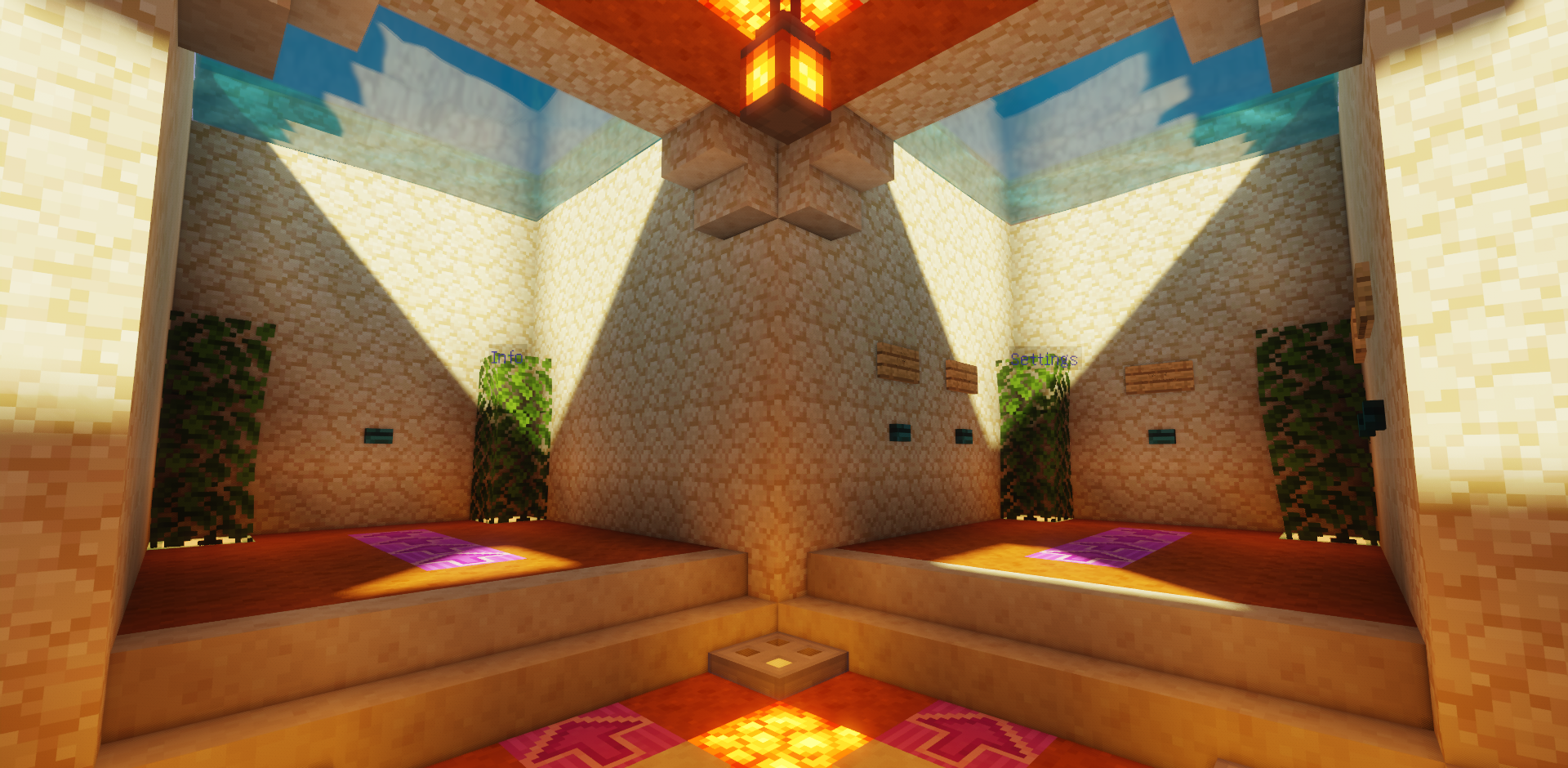 Игровой процесс на карте The Mirage в Minecraft с видом на городские улицы