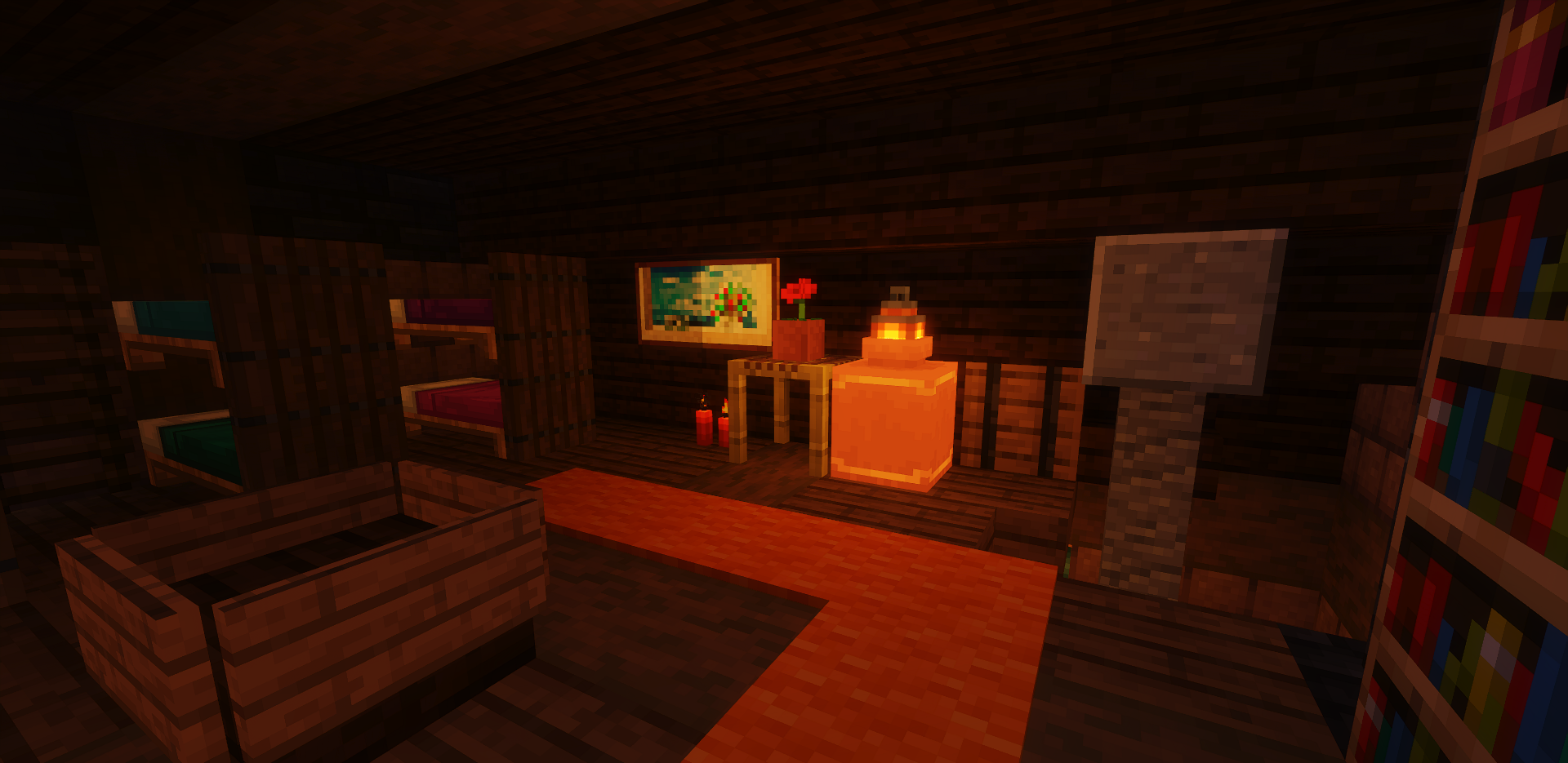 Персонаж Minecraft в The Stolen Artifact изучает древние символы для решения головоломки