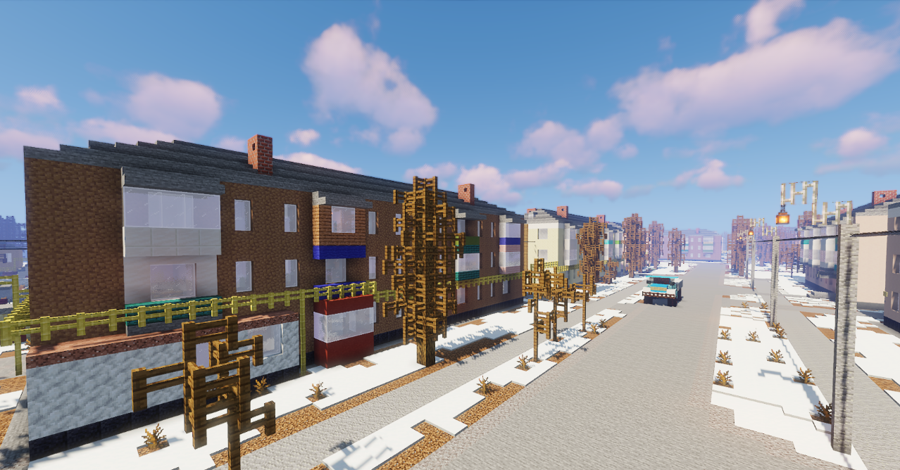 Промышленная зона на карте Zheleznodorozhninsk-12 в Minecraft